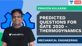 Predicted Questions for GATE 2020 | Thermodynamics | Praveen Kulkarni
