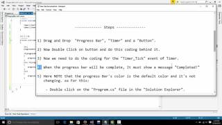 C#: How To Make a ProgressBar with Colors by (Learn With Style)