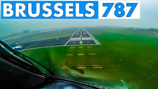 Pilotsview BOEING 787 AUTOLAND into Brussels