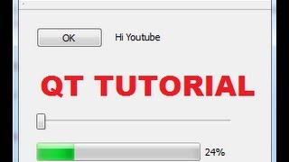 QT C++ GUI Tutorial 3- Qt Signal and slots (QSlider and QProgressBar)