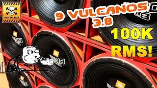 PRESSÃO ABSURDA: 9 JBL VULCANO 3.8 15 Pol + FULL TRAP + SD 100 000 RMS