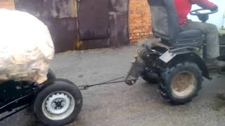 Мототрактор з мотоблока буксирування