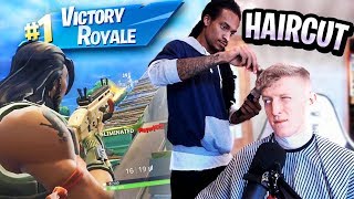 I WON a Game of Fortnite while Getting a Haircut (No sound)
