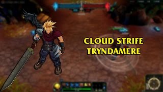 Cloud Strife Wing Tryndamere LoL Custom Skin ShowCase