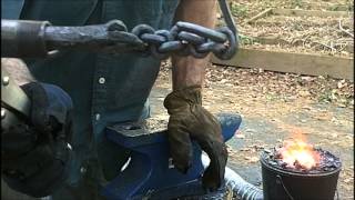 Blacksmithing Knifemaking - Forging a Braided Handle Railroad Spike Knife