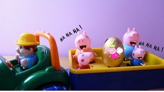 PEPPA PIG op de tractor - Surprise egg openen
