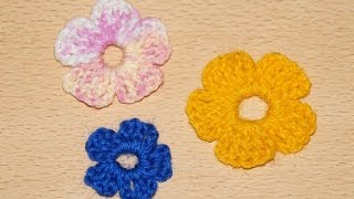 Схема вязания крючком простые цветы 1 / /  Scheme simple crochet flowers 1