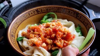 陕西特色面食裤带面的做法，堪比白鹿原油泼面，味道一绝！