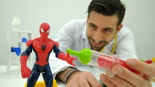 Episode № 8 - Spiderman chez le docteur Ouille. Vidéo en français pour enfants