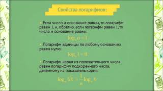 0503 Свойства логарифмов
