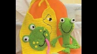 Вязаные слюнявчики со зверюшками. Сrochet bibs with baby animals.