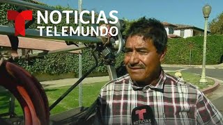 Latinos siguen trabajando a pesar de la destrucción por incendios en California | Noticias Telemundo