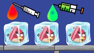 Unfreeze Angry Birds - DRAW COLOR WATER WAY TO RESCUE BIRDS WITH RED WATER!