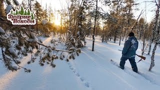 Поход в лес с батей. Новые лыжи Шатун.  Добрые походы.