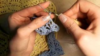 7  Как связать ажурный воротник, 7 ряд