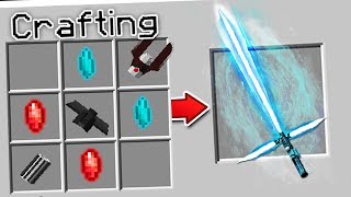 CRAFTING A STAR WARS LIGHTSABER IN MINECRAFT?!