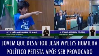 Jovem que desafiou Jean Wyllys humilha político petista após ser provocado