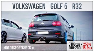 VW Golf 5 V R32 DSG 0-100 0-200 Sound Acceleration test