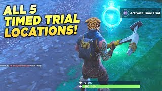 ALL 5 TIMED TRIAL LOCATIONS! "Complete Timed Trials" Fortnite Week 6 Season 5 Challenge Guide!