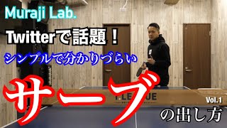 MurajiLab.Twitterで話題になった「シンプルで分かりづらいサーブ」の出し方 Vol.1【卓球動画はLili PingPong Channel】