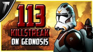 Star Wars Battlefront 2 Aerial/Jet Trooper 113 World Record Killstreak (Geonosis)