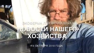 Новости экофермы ЛПХ Фроловых - 14 октября 2018 года (строю дом, про коз и хозяйство)