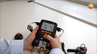 Манометрический коллектор Testo 550. Изменение режима отображения