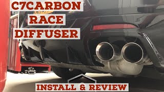Camaro C7Carbon Race Diffuser Install and Review