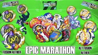 FUSION AETHER EPIC MARATHON! BEYBLADE BURST TURBO CROSS COLLISION