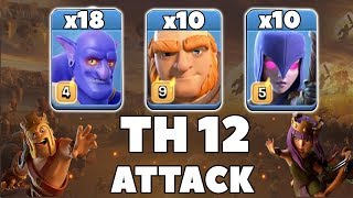 New TH12 Attack 2019! After Update 18 Bowler 10 Giant 10 Witch 3Star TH12 War Bases | Clash Of Clans
