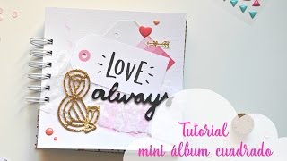 Tutorial mini álbum scrapbook encuadernado con Cinch | Album romántico | Regalo para mi novio