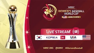 Korea v United States - Women’s Baseball World Cup 2018