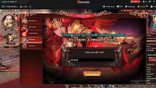 League of angels 3 gift code