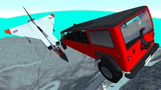 Beamng drive - Throwing Cars At Airplanes The Avro Arrow #3