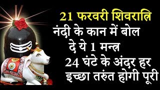 21 फरवरी शिवरात्रि नंदी के कान में बोल दे ये 1 मन्त्र 24 घंटे के अंदर हर इच्छा तरुंत होगी पूरी