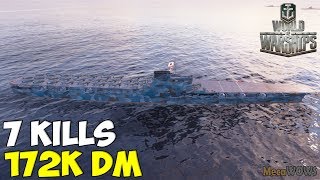 World of WarShips | Hakuryū | 7 KILLS | 172K Damage - Replay Gameplay 4K 60 fps