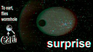 3d video сюрприз к земле летит чёрная дыра  red and blue glasses