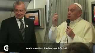 Pope clarifies position on free speech