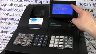 HOW TO PROGRAM THE RECEIPT HEADER MESSAGE ON THE NR-510 OR NR-520