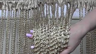 Кисея спираль однотонная золотая