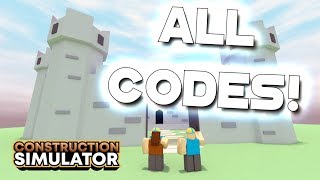 Roblox Construction Simulator ? ALL CODES!