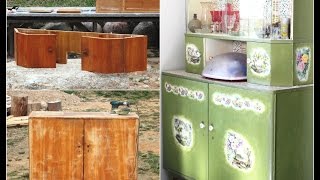 Реставрация и декорирование старого кухонного БУФЕТА советской эпохи