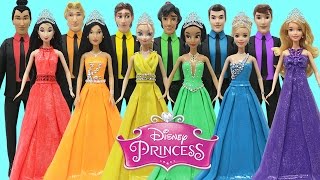 Play Doh Disney Prince & Princess in  Prom Dresses Inspired Costumes