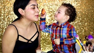 My 1 YEAR Old Son Does My Makeup !