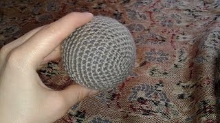 Ровный шарик крючком. Шарик столбиками без накида. Вязание # 2.