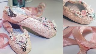 Paper Mache Ballet Slippers Tutorial - Shabbylishious DT Project