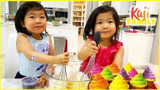 Emma and Kate Bake Cupcakes for the family!