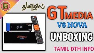 GT media V8 nova DTH settop Box unboxing tamil
