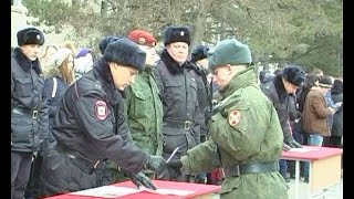 Торжественная церемония приведения к присяге новобранцев Национальной гвардии прошла в Краснокаменке