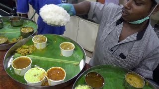 Bangalore Single Lunch Only 63 Rs ( 0.90 $ ) - Best South Veg Meals - Best Food Bangalore Junction